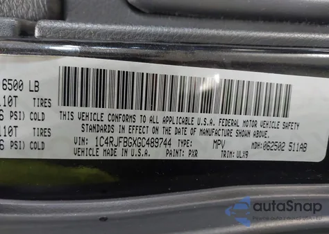 2016 Jeep Grand Cherokee Limited z USA, uszkodzony, nr VIN 1C4RJFBGXGC489744